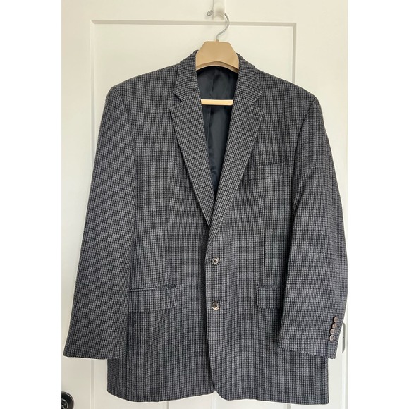 Lauren Ralph Lauren Gray Suit Jacket 46L 100% Lambs Wool‎ - Picture 1 of 10